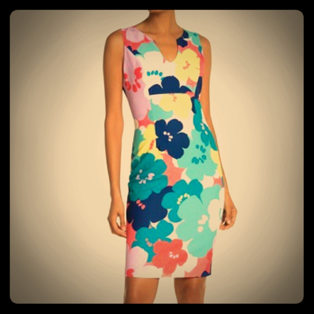 Trina Turk dress 2 New NWT Coral Lily Floral Trip